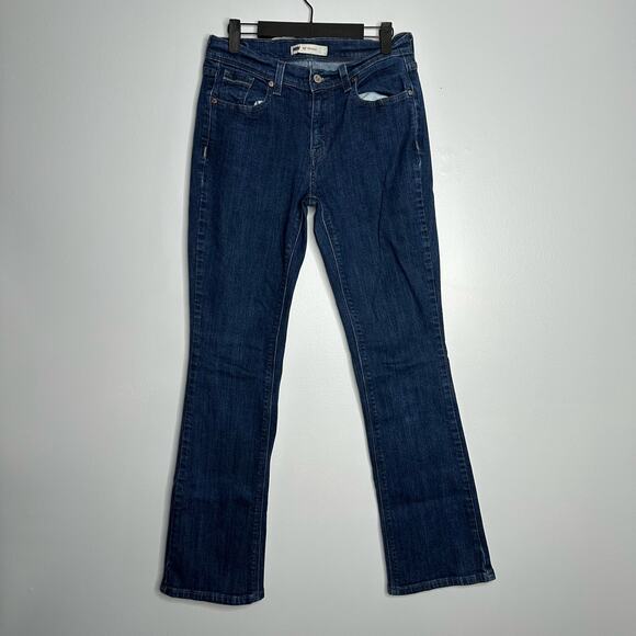 Levi's Women's Dark Wash 515 Boot Cut Jeans with Button Flap Back Pockets Size 6 - Picture 1 of 7